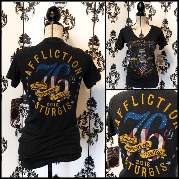Affliction Tops - 🍀 NWT! Super Cool Affliction Skull shirt!